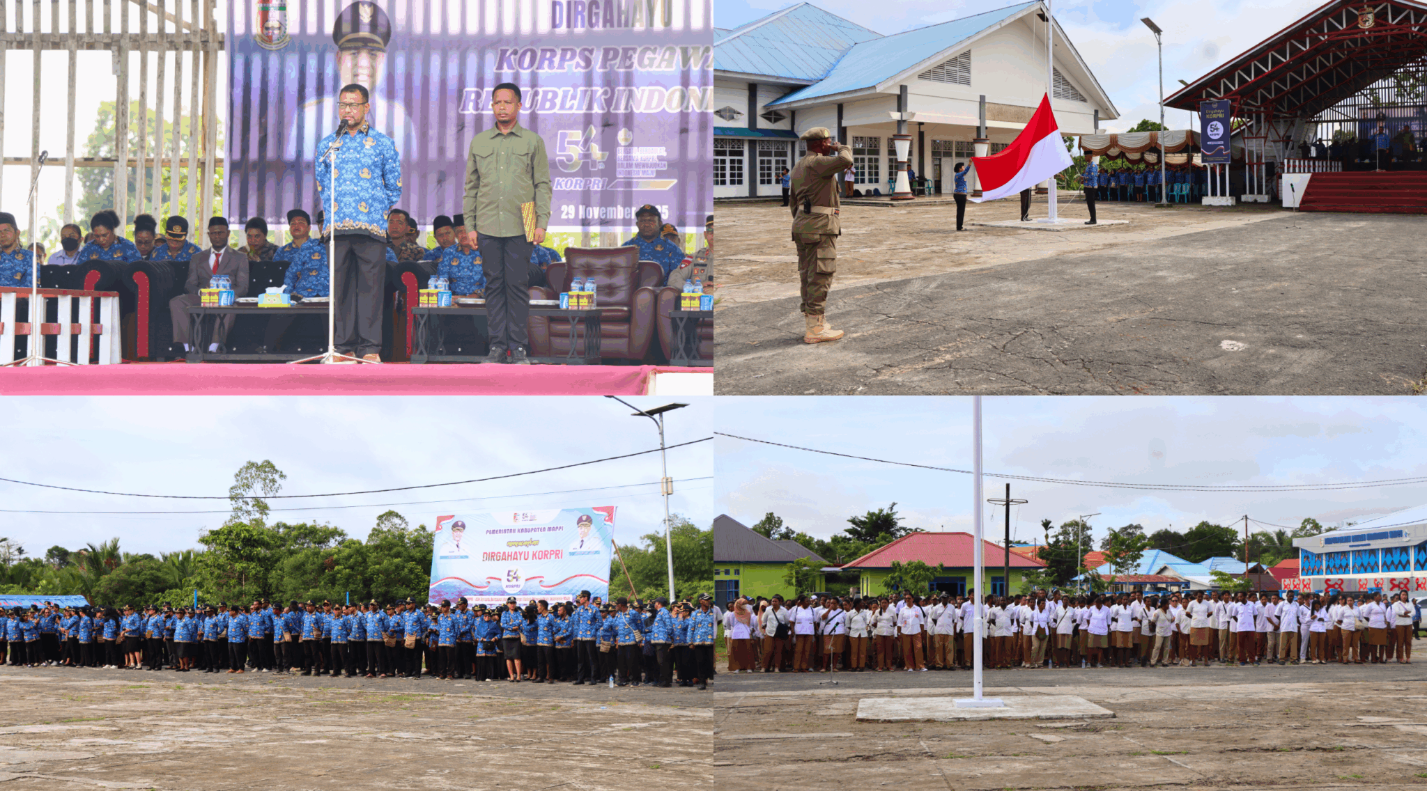 Bupati Mappi Pimpin Upacara Peringati HUT Ke-54 KORPRI